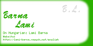 barna lami business card